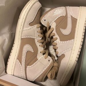 New! Nike Air Jordan's! Women's size 6! Beige and Cream High-Top Sneakers